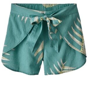 Patagonia Teal and Cream Women Shorts